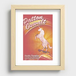 Patton Oswalt unicorn poster Recessed Framed Print