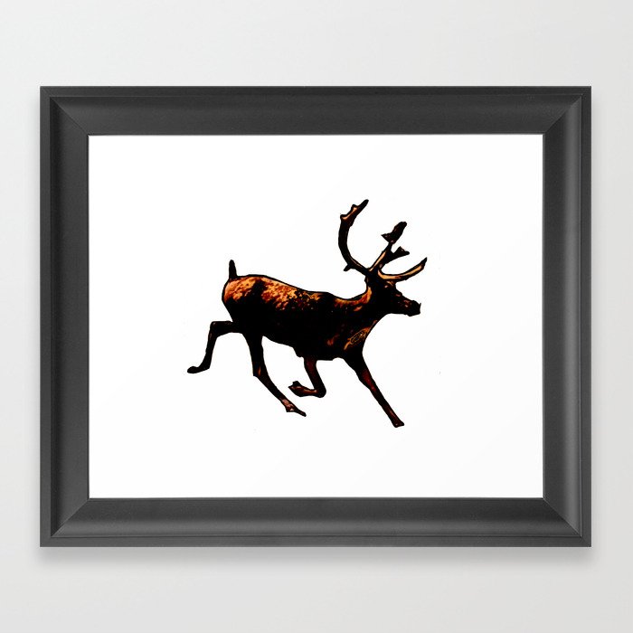 The Mighty Moose Mongoose Reindeer Elk Rentier Caribou Framed Art Print