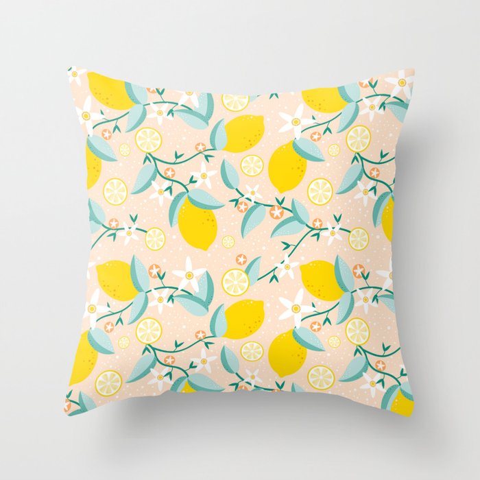 Lemon tree Throw Pillow