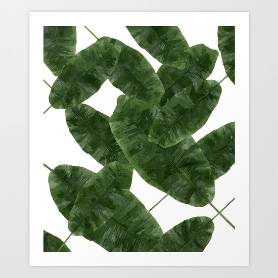 Banana Leaves V2 #society6 #decor #buyart Art Print