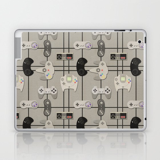 Paper Cut-Out Video Game Controllers Laptop & iPad Skin