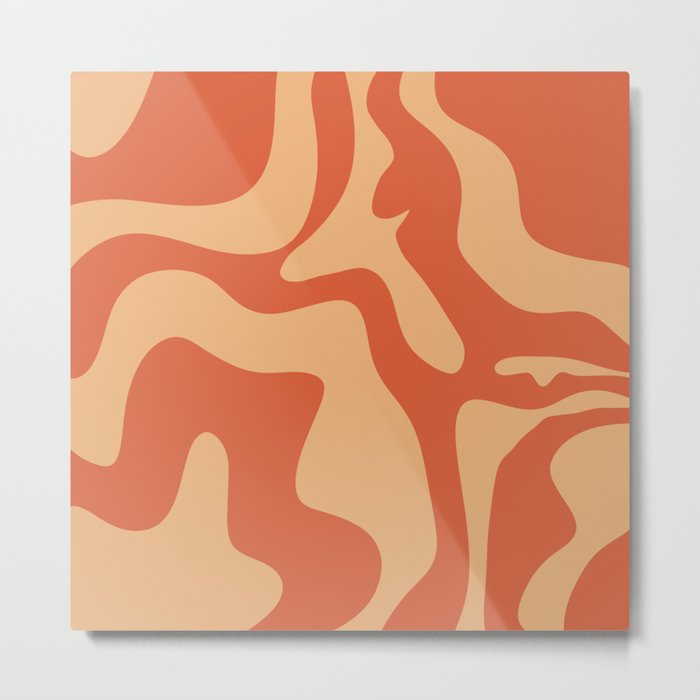 2 Abstract Swirl Shapes 220711 Valourine Digital Design Metal Print