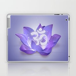 Very Peri Lotus and OM symbol Laptop Skin