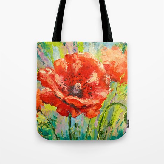 Blooming poppy Tote Bag