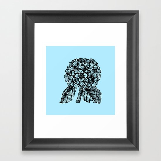 Blue Hydrangea Framed Art Print