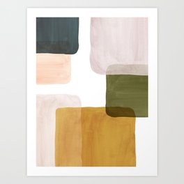 Multicolor abstract shapes Art Print