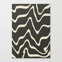 Fuzzy Zebra Black & White Canvas Print