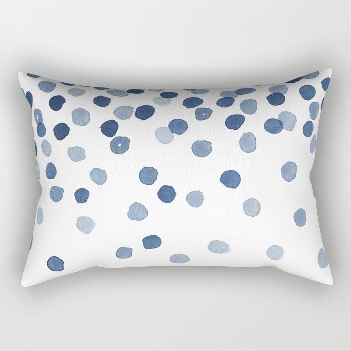 Blue Confetti Falling From the Sky Rectangular Pillow