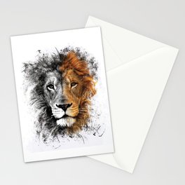 Two Face Lion  Stationery Card