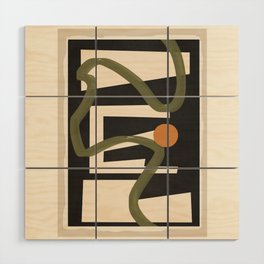 Abstract Line Movement 01 Wood Wall Art