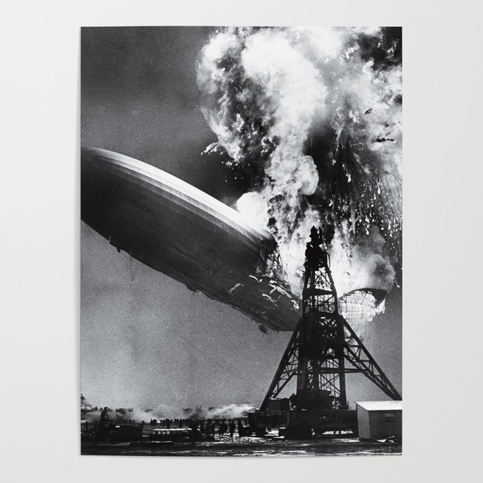 Hindenburg Disaster Photo Poster