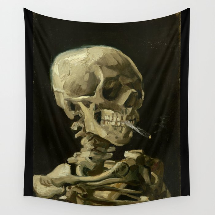 Vincent van Gogh - Skull of a Skeleton with Burning Cigarette Wandbehang