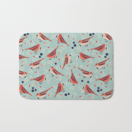 Bluebirds Bath Mat