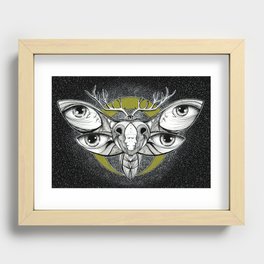 Moth, eyes and face Recessed Framed Print