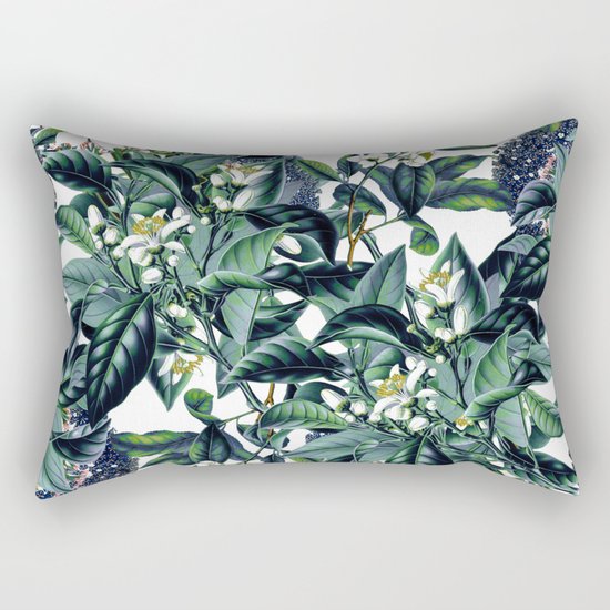 Leaf Pattern Rectangular Pillow