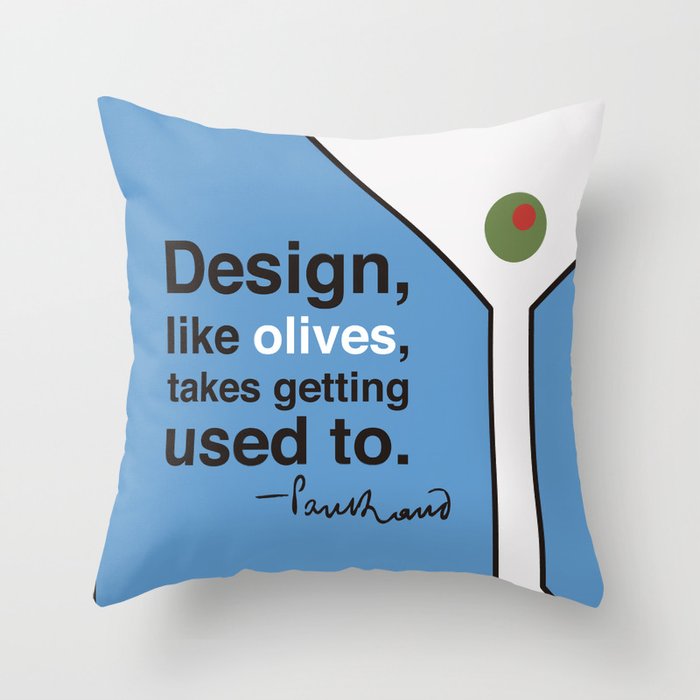 Design Like Olives Throw Pillow