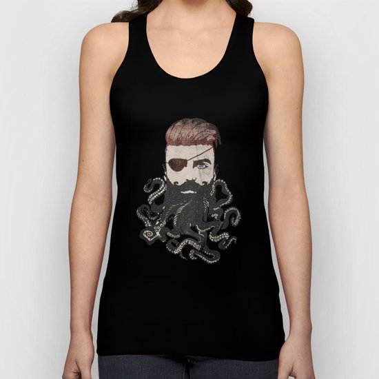 Black Beard Unisex Tank Top
