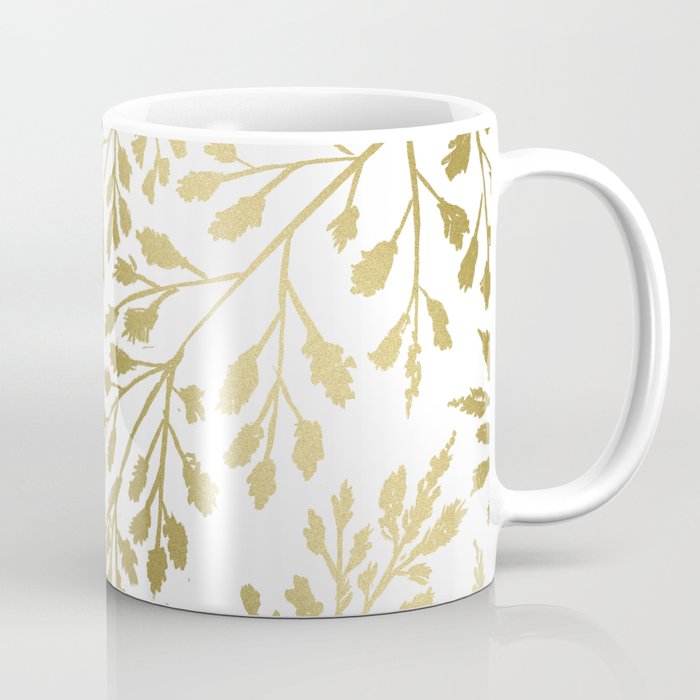 Gold Leaves Coffee Mug