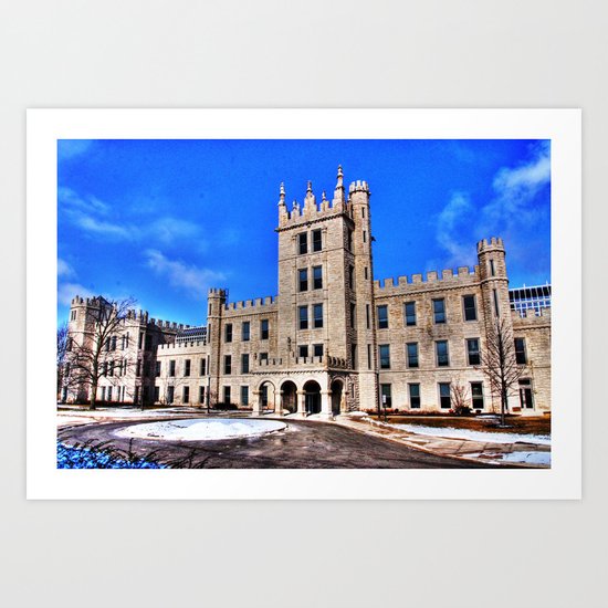 Northern Illinois University Castle - HDR Art Print