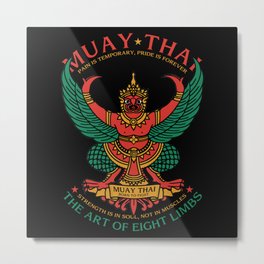 Muay Thai Sak Yant Garuda Metal Print | Graphicdesign, Ufc, Mixedmartialarts, Garuda, Amulet, Muaythai, Talisman, Bird, Tattoo, Creature 