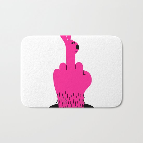 Rude Rabbit Bath Mat