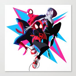 Spider Man Into The Spider Verse Minimalist Canvas Print By