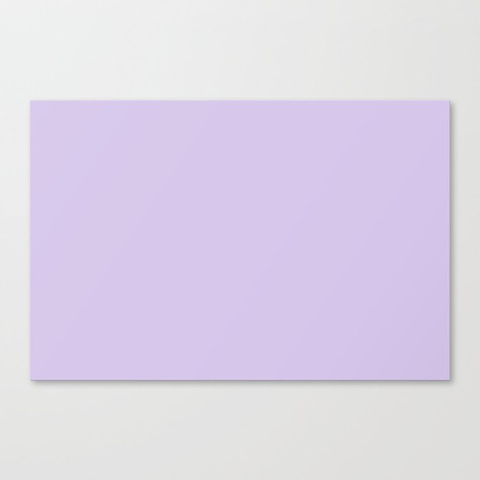 Pastel Lilac Purple Solid Color Pairs to Coloro 2023 Color of the Year Digital Lavender 134-67-16 Canvas Print