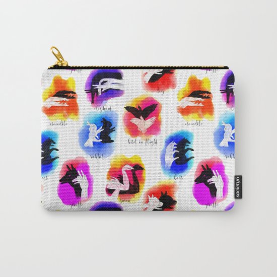 Watercolor Shadow Puppets Carry-All Pouch