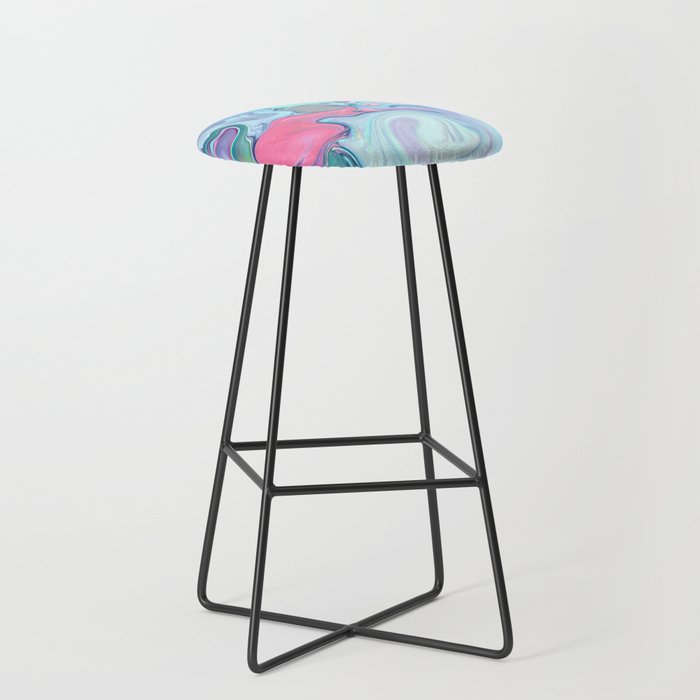 Red and Blue Dream Bar Stool