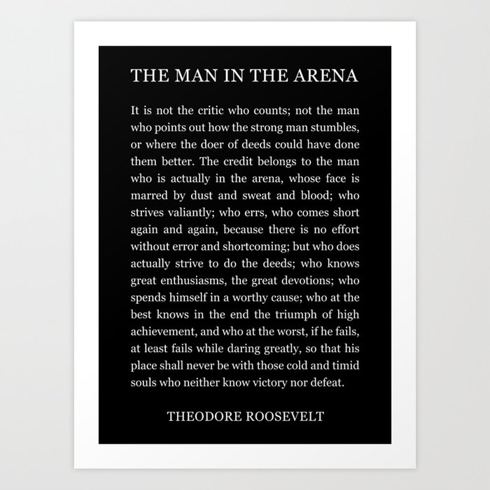 The-Man-In-The-Arena Art Print