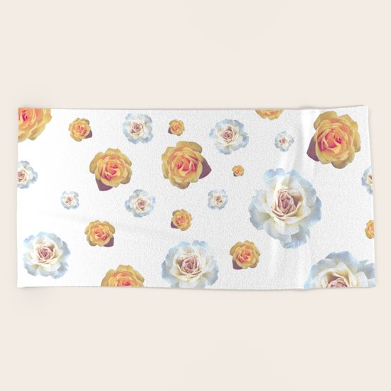 Flower Wall Beach Towel