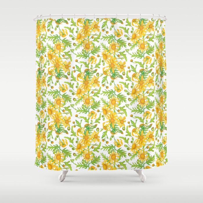 Yellow Daisies Shower Curtain