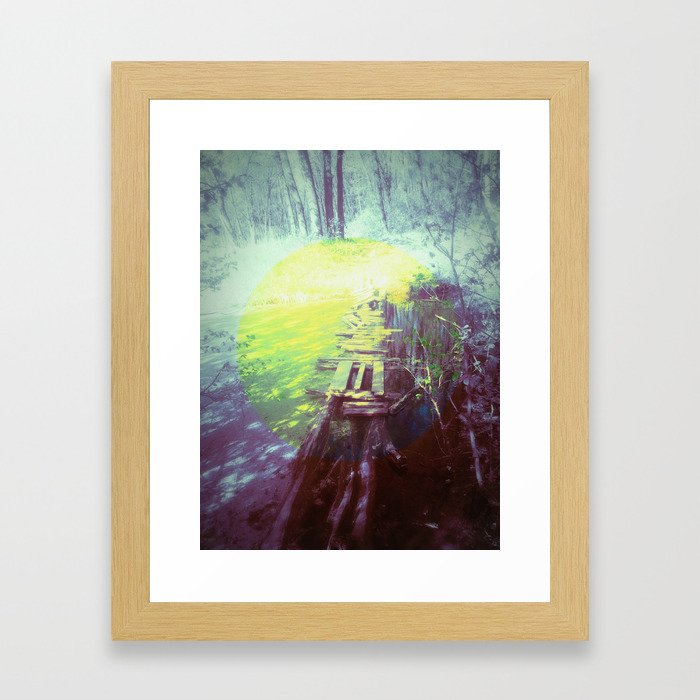 Swamp Bridge Framed Art Print