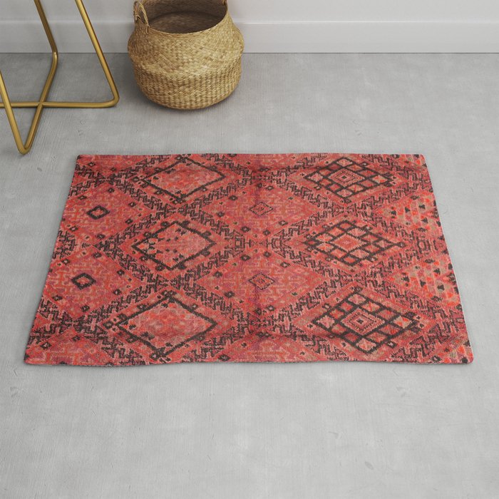 Traditional Moroccan Berber Design Style D13 Rug