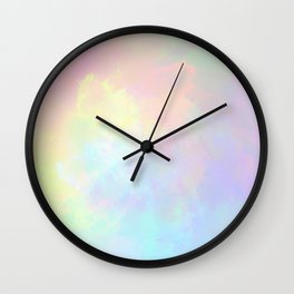 Rainbow watercolor background Wall Clock
