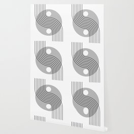Geometric Lines and Shapes 28 in Monochrome Wallpaper