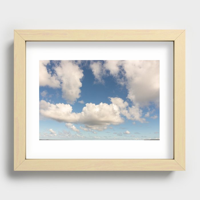 Dreamy Fluffy Clouds Recessed Framed Print