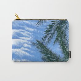 Palm Leaves Upshot Framed By Waves Of Clouds Carry-All Pouch