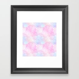 Pink Pastel Galaxy Painting Framed Art Print