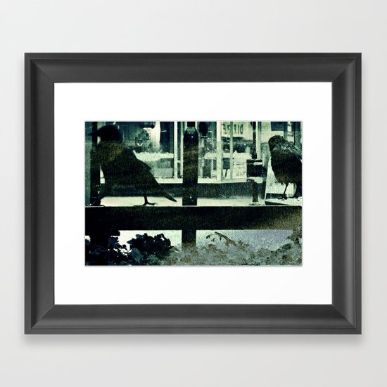 Small town afternoon Framed Art Print