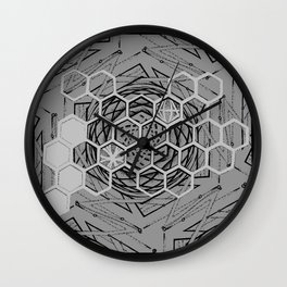 Honeycomb Portal Wall Clock | Somerville, Sacredgeometry, Ink Pen, Katiasomerville, Drawing, Honeycombs, Katia, Digital, Rainfiretattoo, Rainfire 