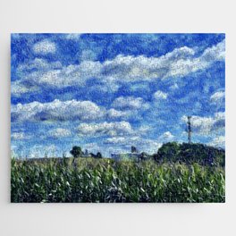 Blue Sky and Cornfields in Lancaster Jigsaw Puzzle