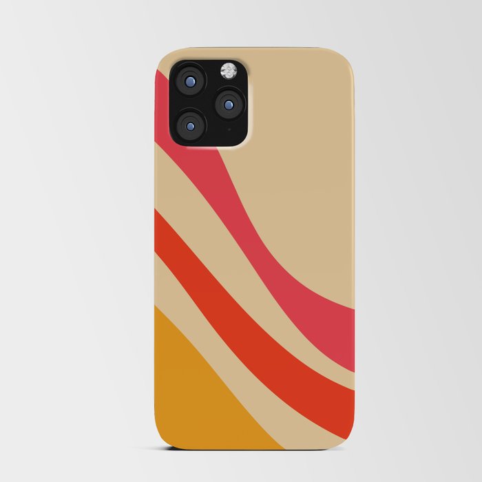 Oranik - Minimalistic Colorful Wavy Retro Design Art Pattern iPhone Card Case