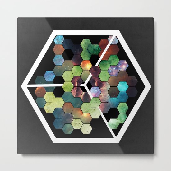Abstract Geometric Galaxy Study Metal Print