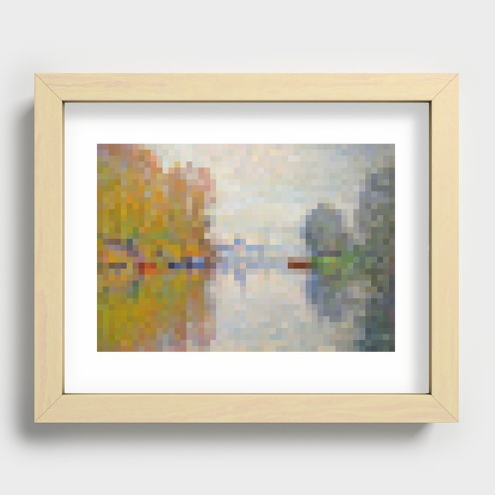 Monet Autumn on the Seine in 1,750 pixels (35x50) Recessed Framed Print