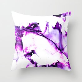 alcohol ink abstract mountains Throw Pillow