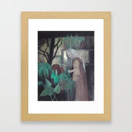 green witch Framed Art Print