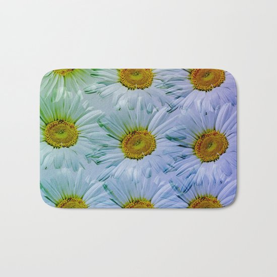 Painterly Daisies Bath Mat