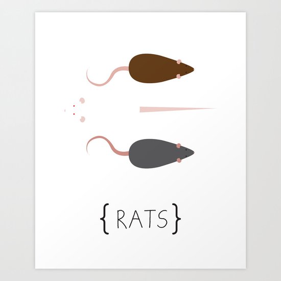 Rats! Art Print