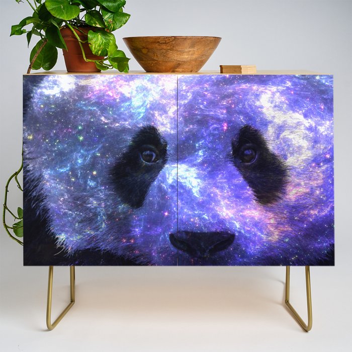 Galaxy Panda Space Colorful Credenza